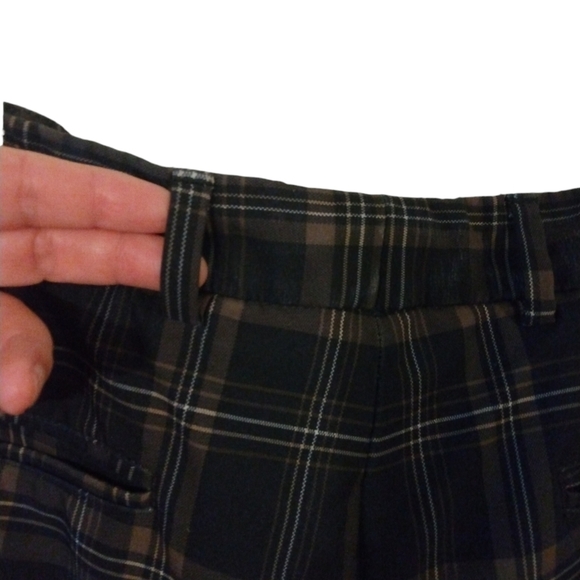 Golf Shorts Walter Hagen Flat Front Pockets Brown/Stripe Performance Sz.36 - Picture 8 of 11